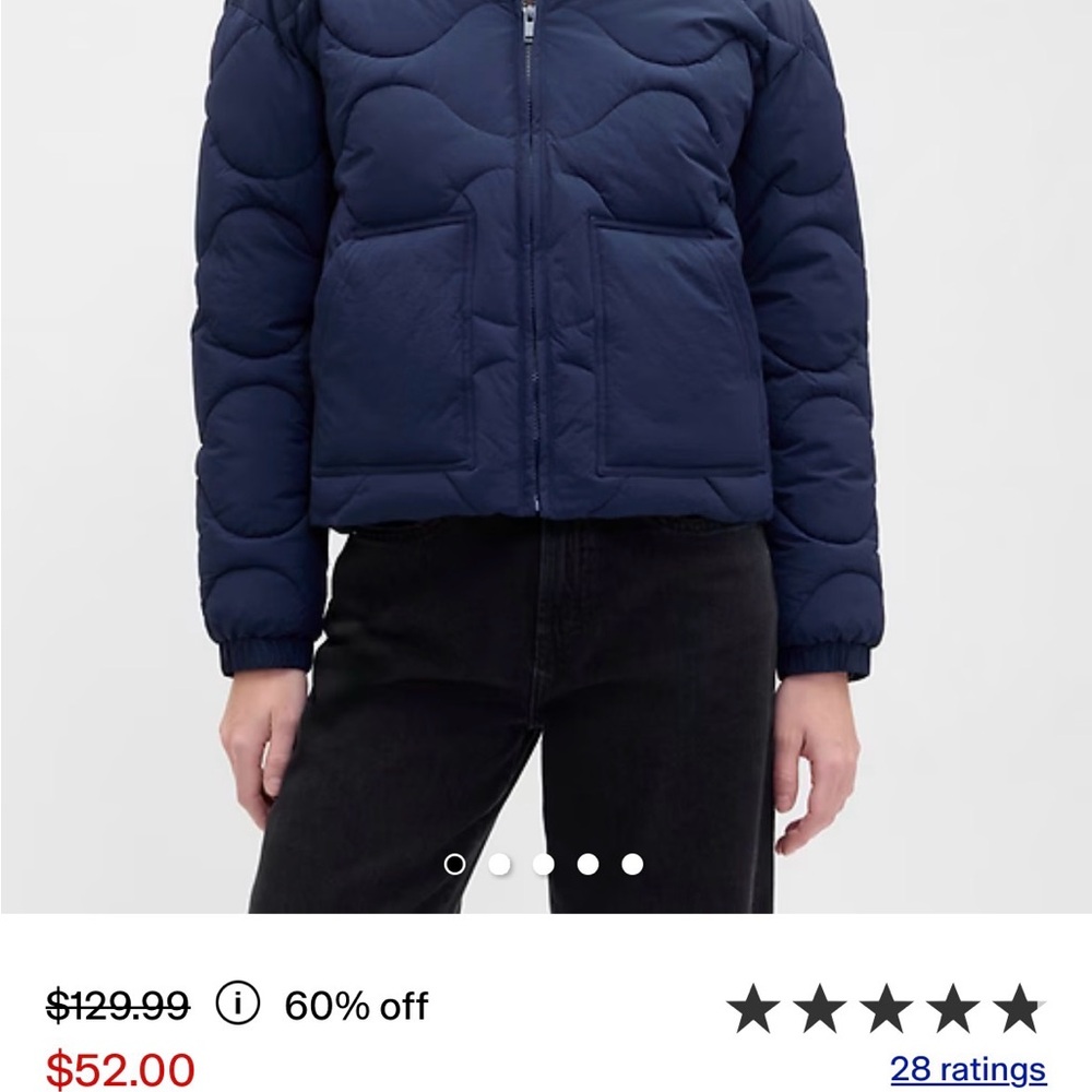 GAP Dark Blue Women's Puffer Jacket